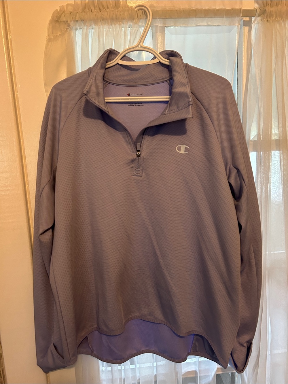 Champion womens Lavender Half-Zip Performance Shirt
